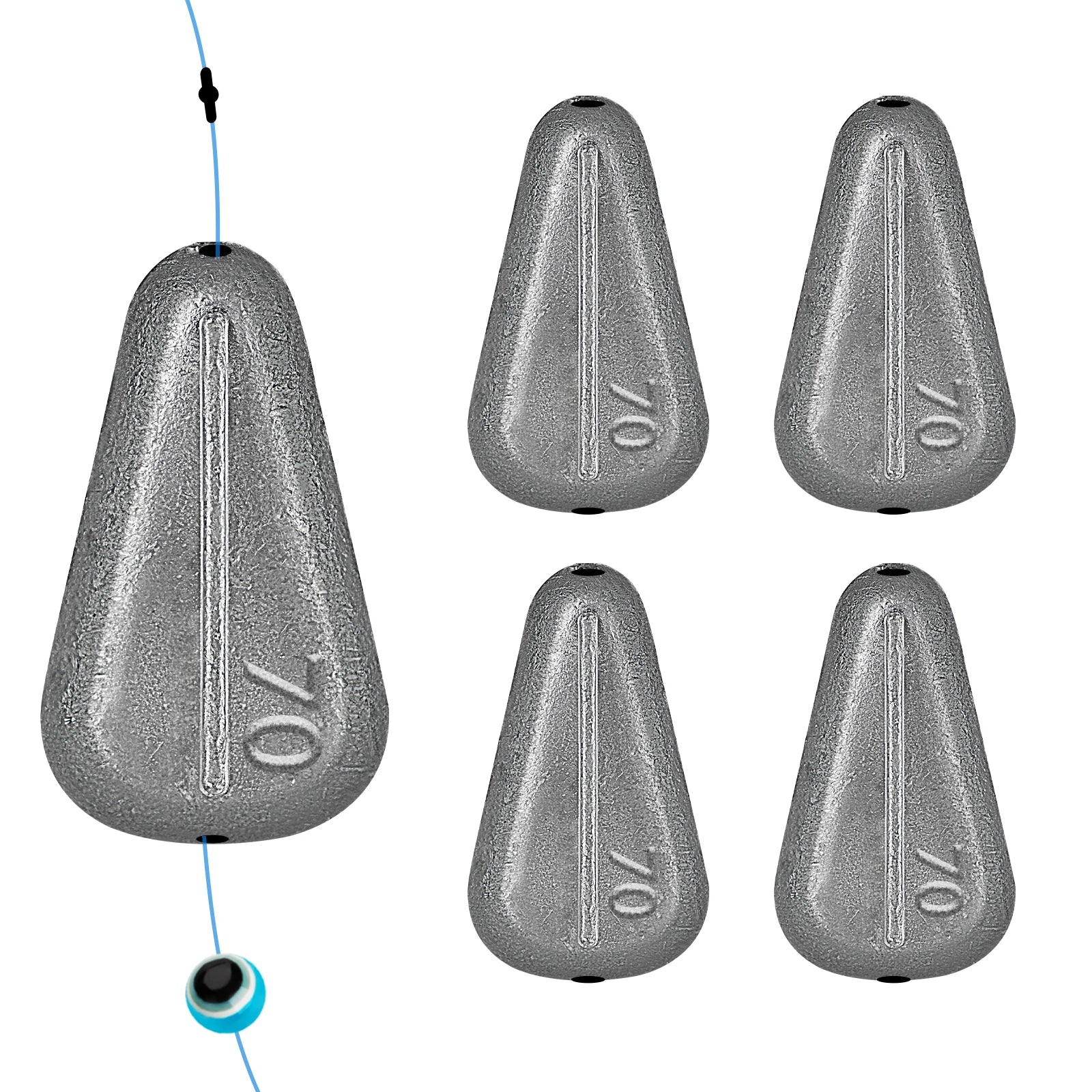 70g flat no roll slip sinkers five pieces pack