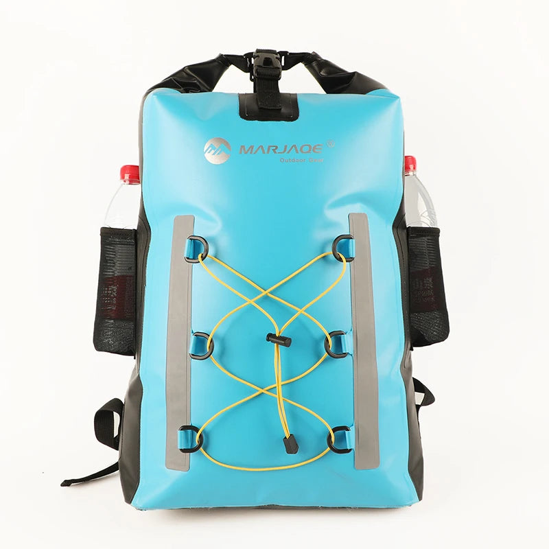 Blue floatable waterproof dry bag backpack