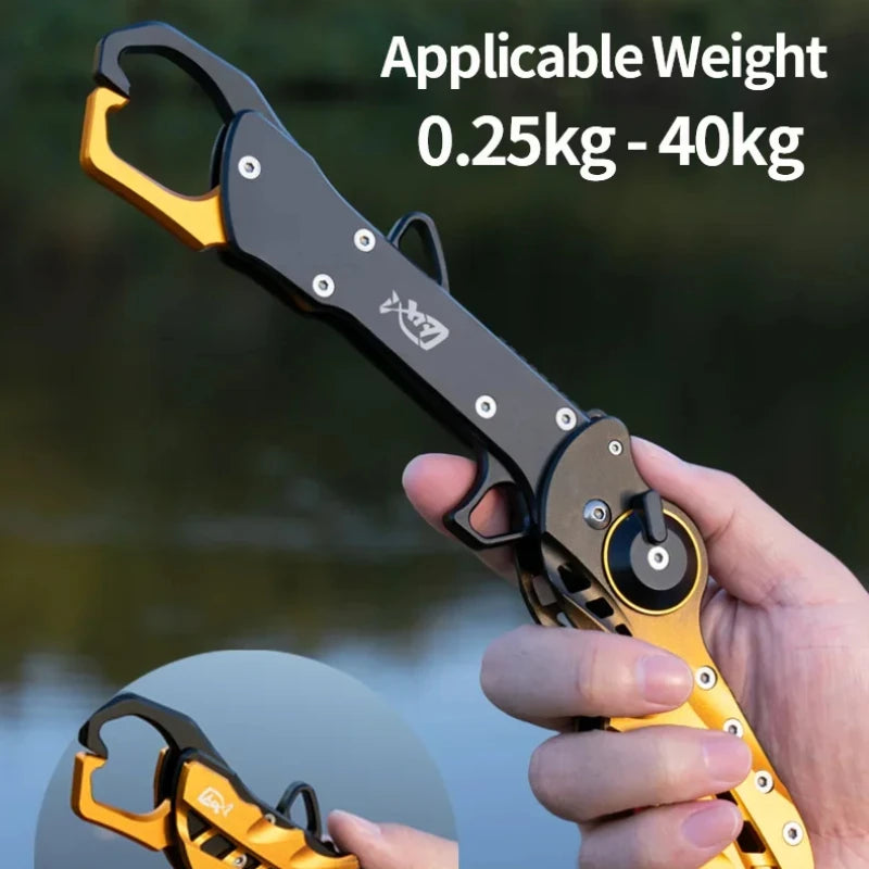 foldable aluminium fish lip gripper for landing fish