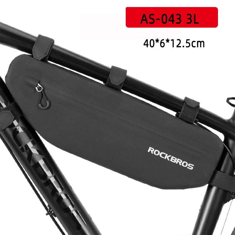 Frame mounted waterproof triangle bike bag