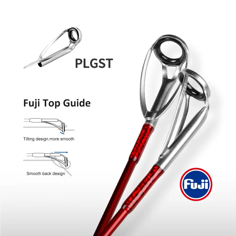 Fuji stainless steel guide on surfcasting rod blank