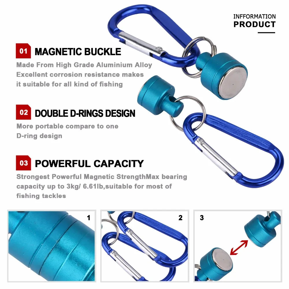 GOTURE landing net with magnetic clip, lanyard, and complete accessory set