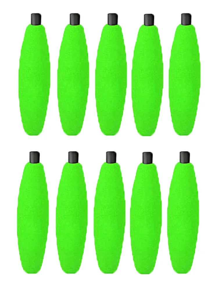 Green foam peg fishing floats for freshwater float fishing rigs