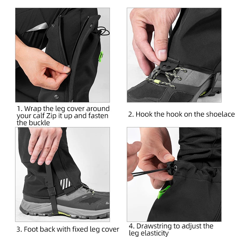 Step by step guide for fitting hiking gaiters