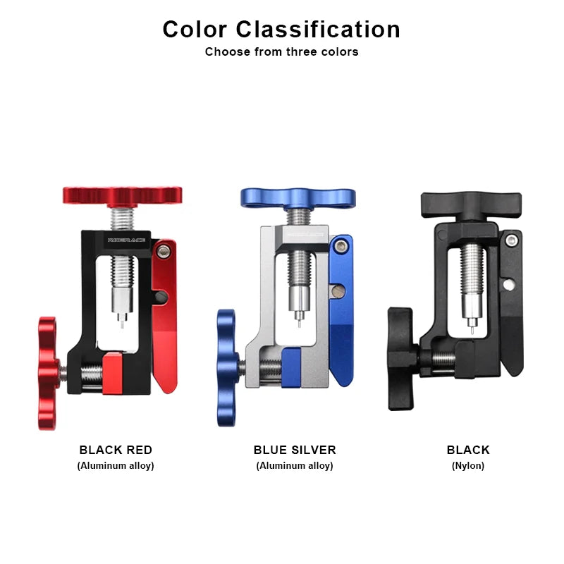 Hydraulic brake hose installation tool colour options
