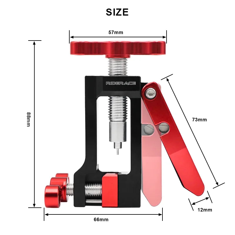 Hydraulic brake hose tool size and dimensions diagram