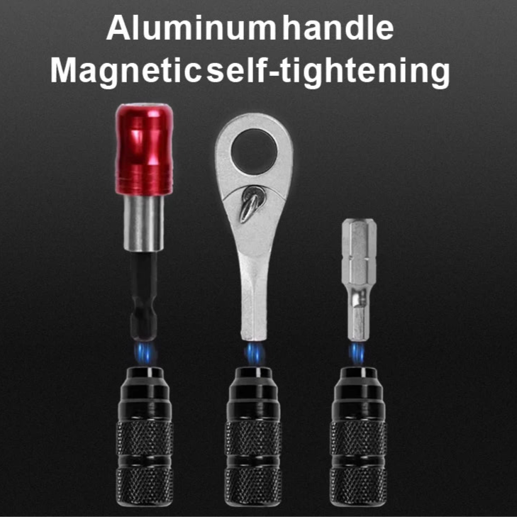 Magnetic handle screwdriver and multi tool bits set