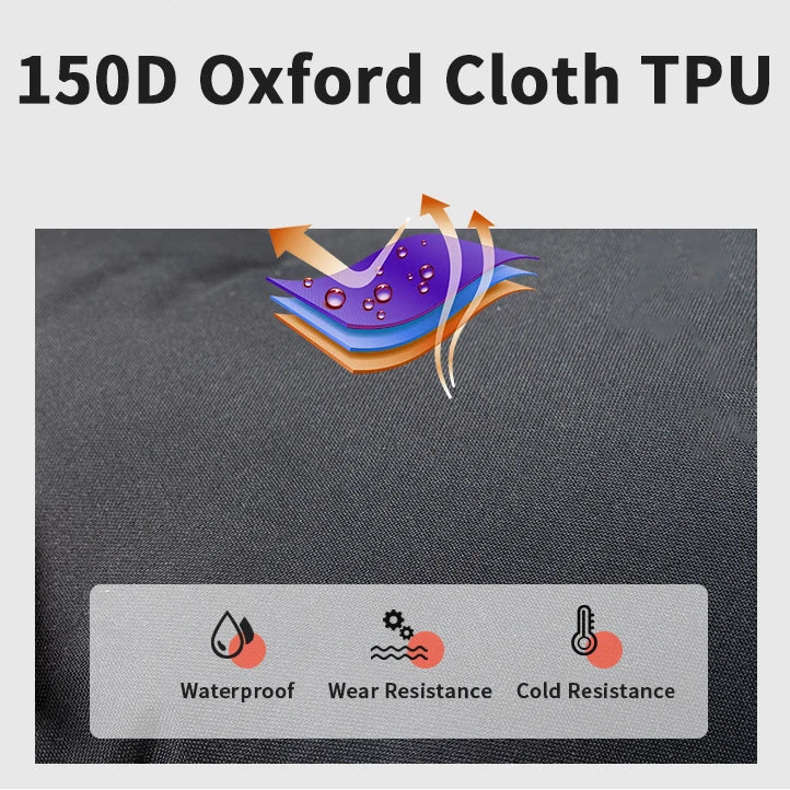 150D oxford cloth TPU fabric detail graphic for durability