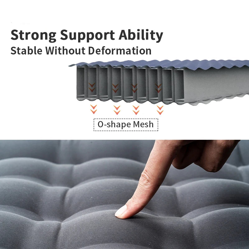 Close-up of air cell structure showing support and cushioning
