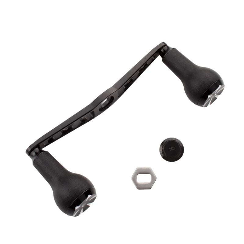 KAWA B001 black handle with green TPE knobs offering non-slip comfort for wet conditions during baitcasting