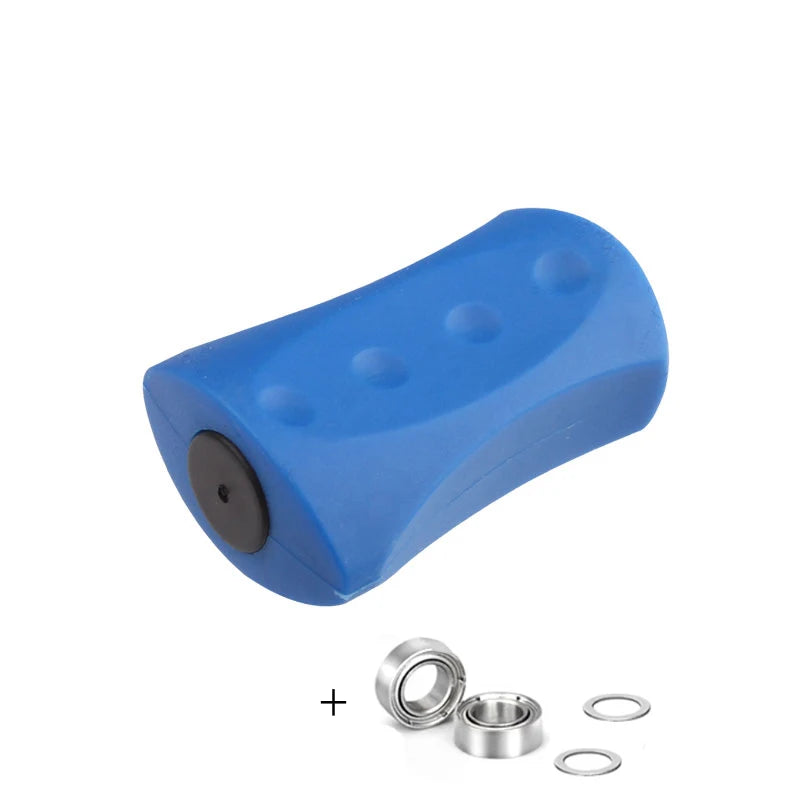 KAWA blue aluminium handle grip replacement showing complete installation hardware for secure fit