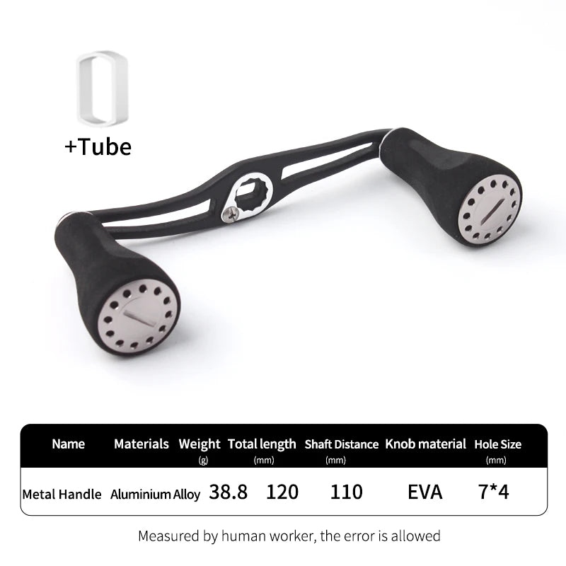 KAWA D001 aluminium double handle with grey EVA knobs showing lightweight design, anodised frame, and comfortable dual grips