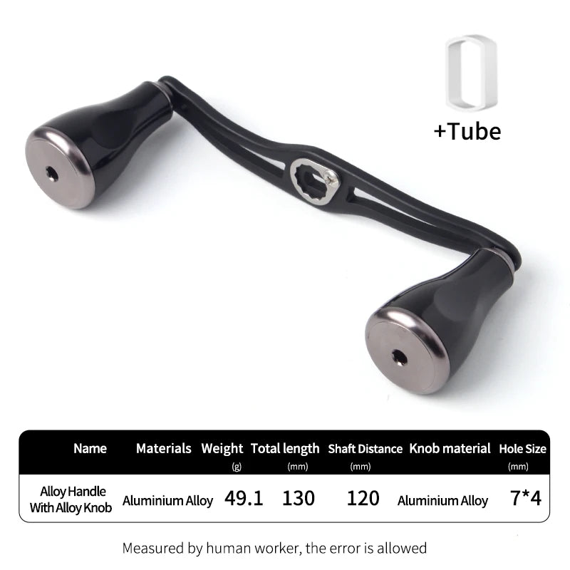 KAWA aluminium double handle with black alloy knobs and lightweight frame for smooth baitcasting reel control