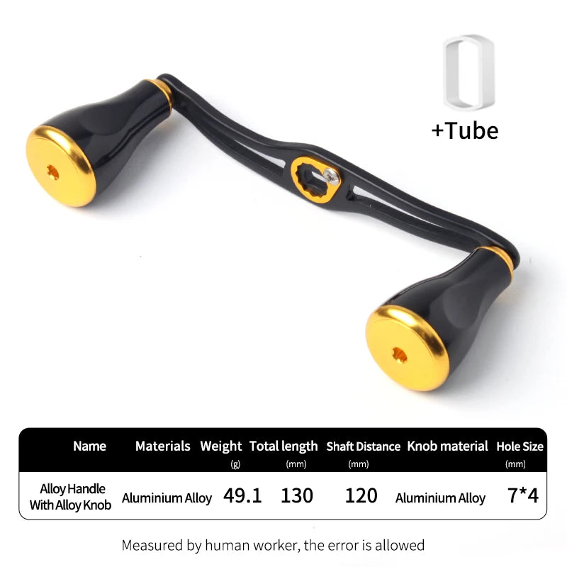 KAWA aluminium double handle with gold alloy knobs designed for durability and consistent casting performance