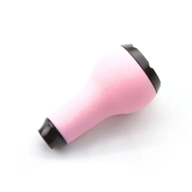KAWA pink TPE handle knob with soft surface texture and non-slip finish for baitcasting and spinning reels