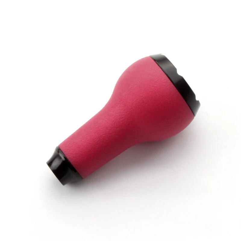 KAWA red TPE handle knob with ergonomic grip and durable thermoplastic elastomer construction for baitcasting reels