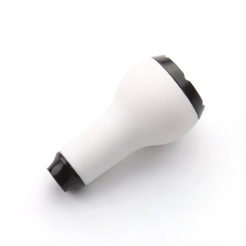 KAWA white TPE handle knob designed for clean, lightweight balance on SHIMANO and DAIWA reels