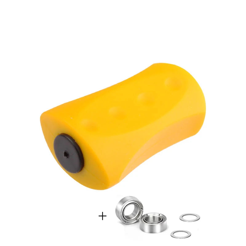 KAWA yellow aluminium handle grip replacement including washers for precise fit and smooth reel control