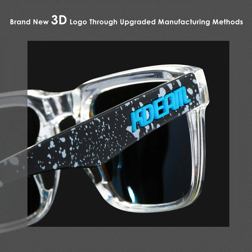 KDEAM sparkle-effect frame sunglasses with polarised UV400 lenses for everyday and outdoor use