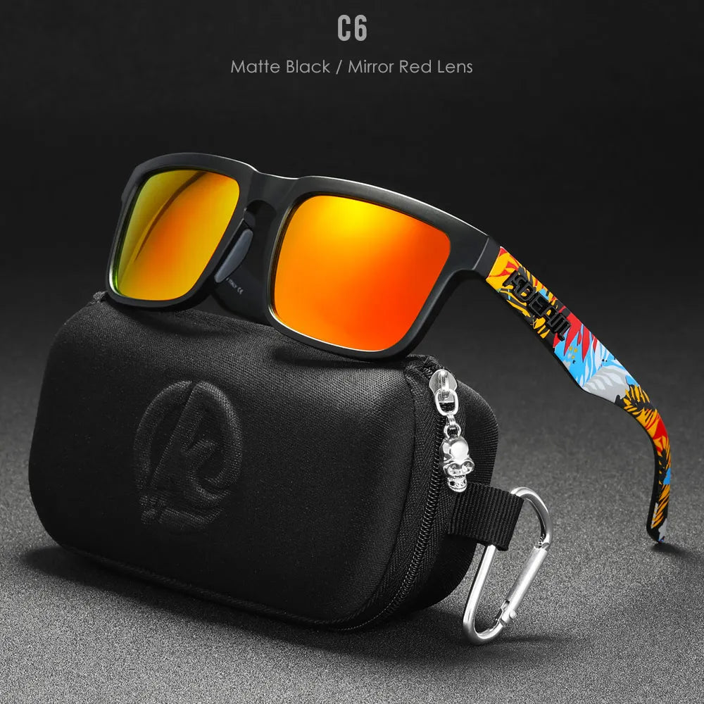 KDEAM yellow-tinted polarised sunglasses with UV400 lenses and shock-resistant TR90 frame