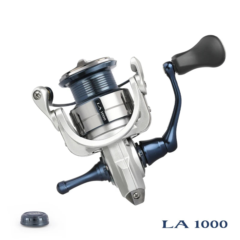 LANIUS 1000 spinning reel with carbon body, 5.2:1 gear ratio, and stainless steel bearings