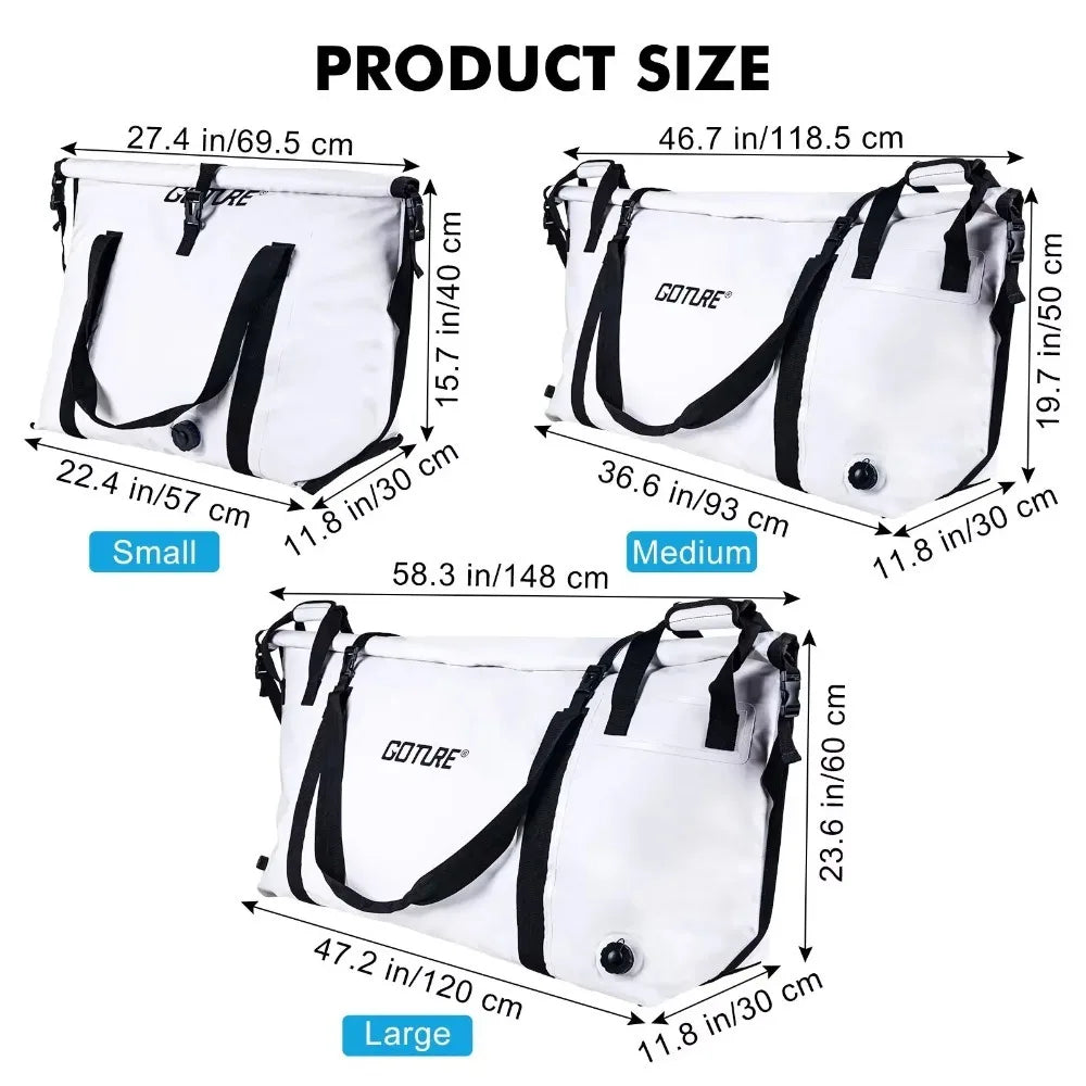 Large insulated fishing kill bag size dimensions