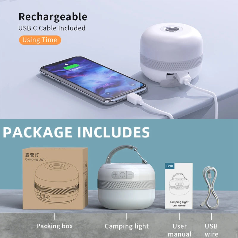 LED lantern charging phone with accessories included