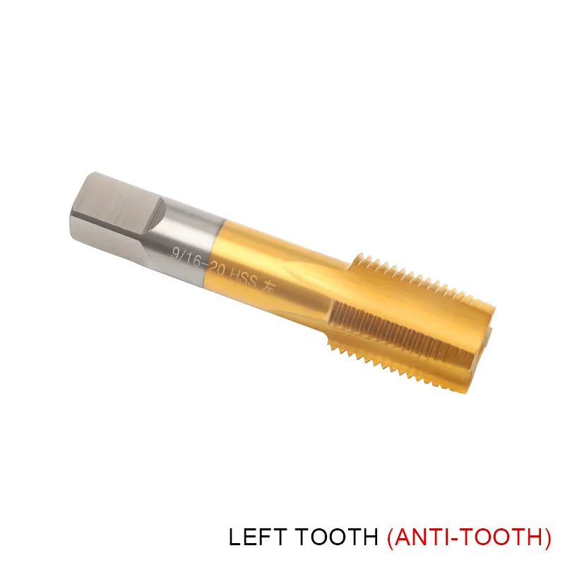 Left hand 9/16 inch pedal thread tap for bicycle crank repair