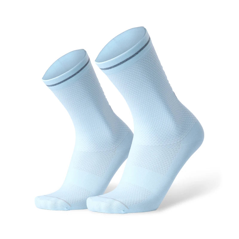 Light blue sports socks pair