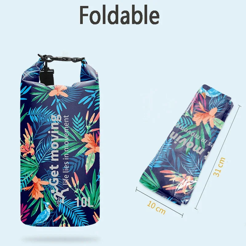 Lightweight foldable roll top dry bag