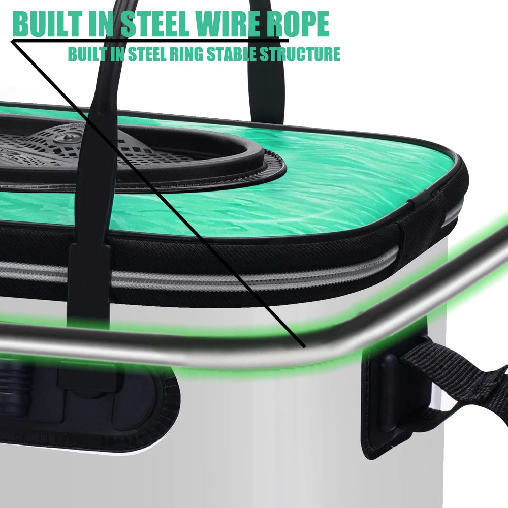 Live fish storage box steel wire frame detail