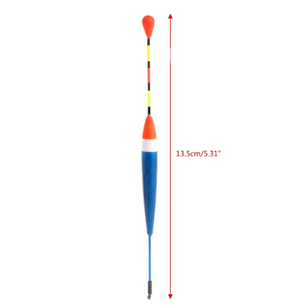 Single long-tail fishing float showing 13.5 cm length and precision balance for accurate bite detection