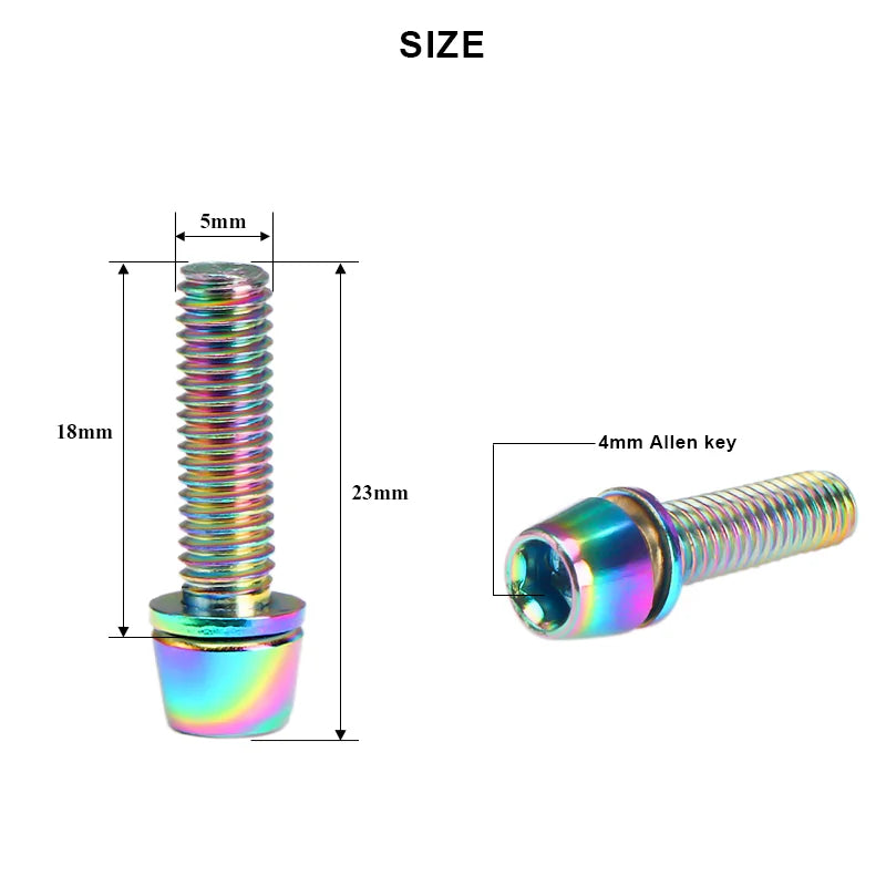 M5 x 18mm handlebar stem bolt size diagram