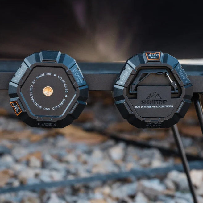 Magnetic gear hook for camping lights and tools