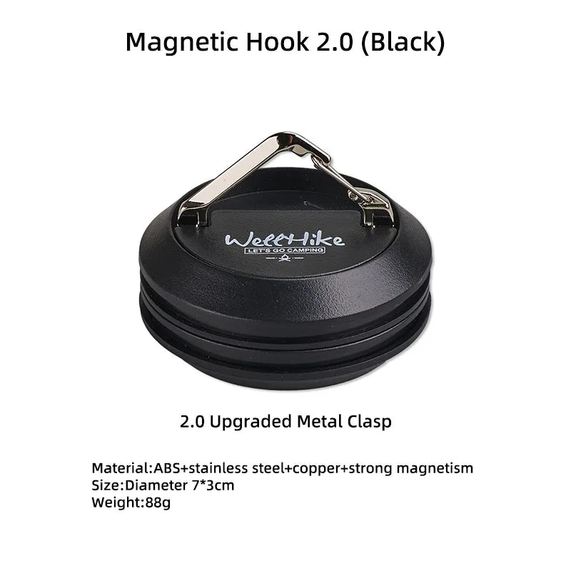 Black magnetic hanging hook product display