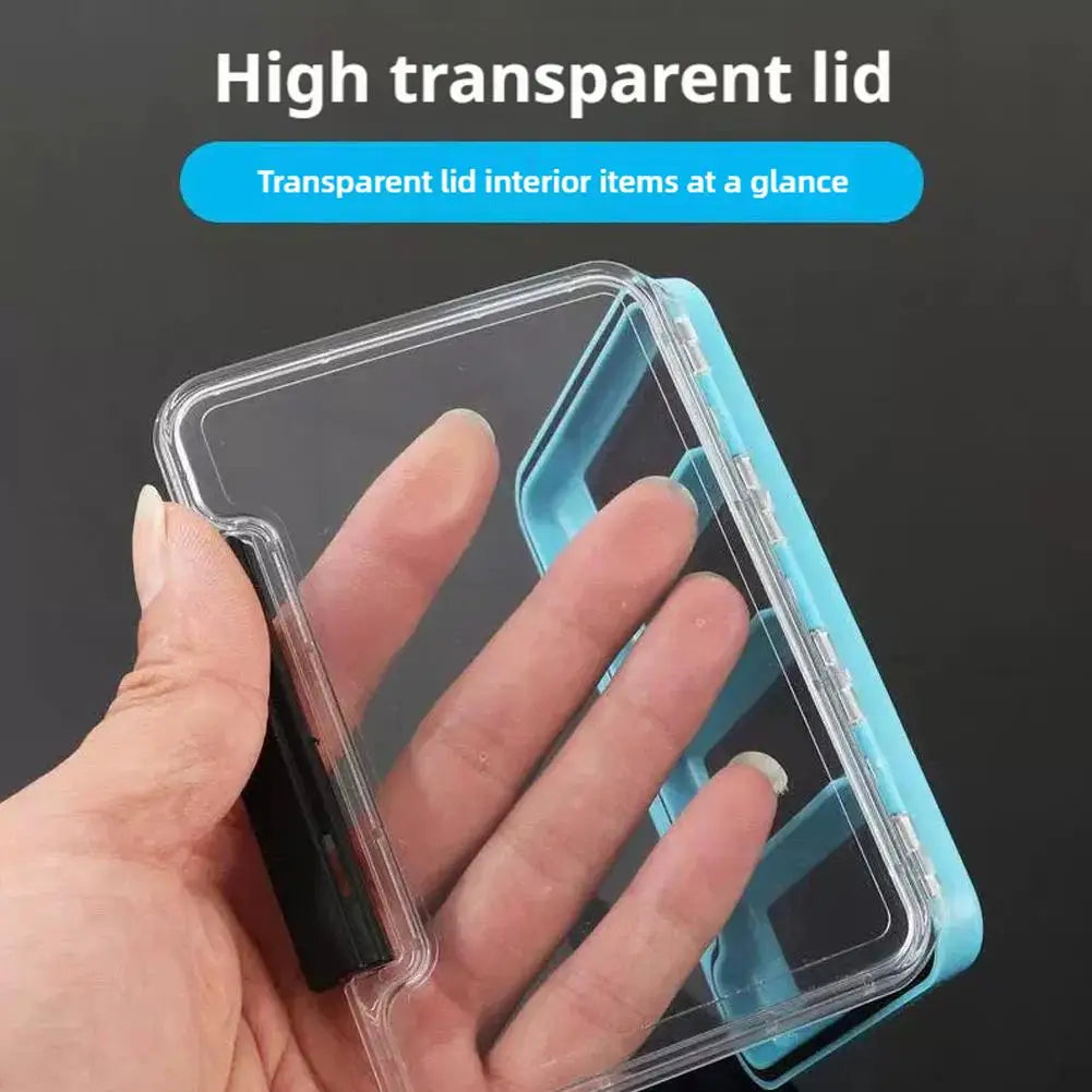 Compact magnetic tackle box with high transparent acrylic lid