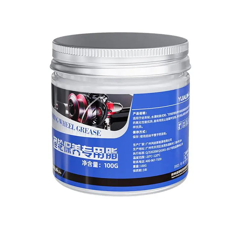 Marine fishing reel maintenance oil 100g jar for deep lubrication and rust prevention on fishing reels