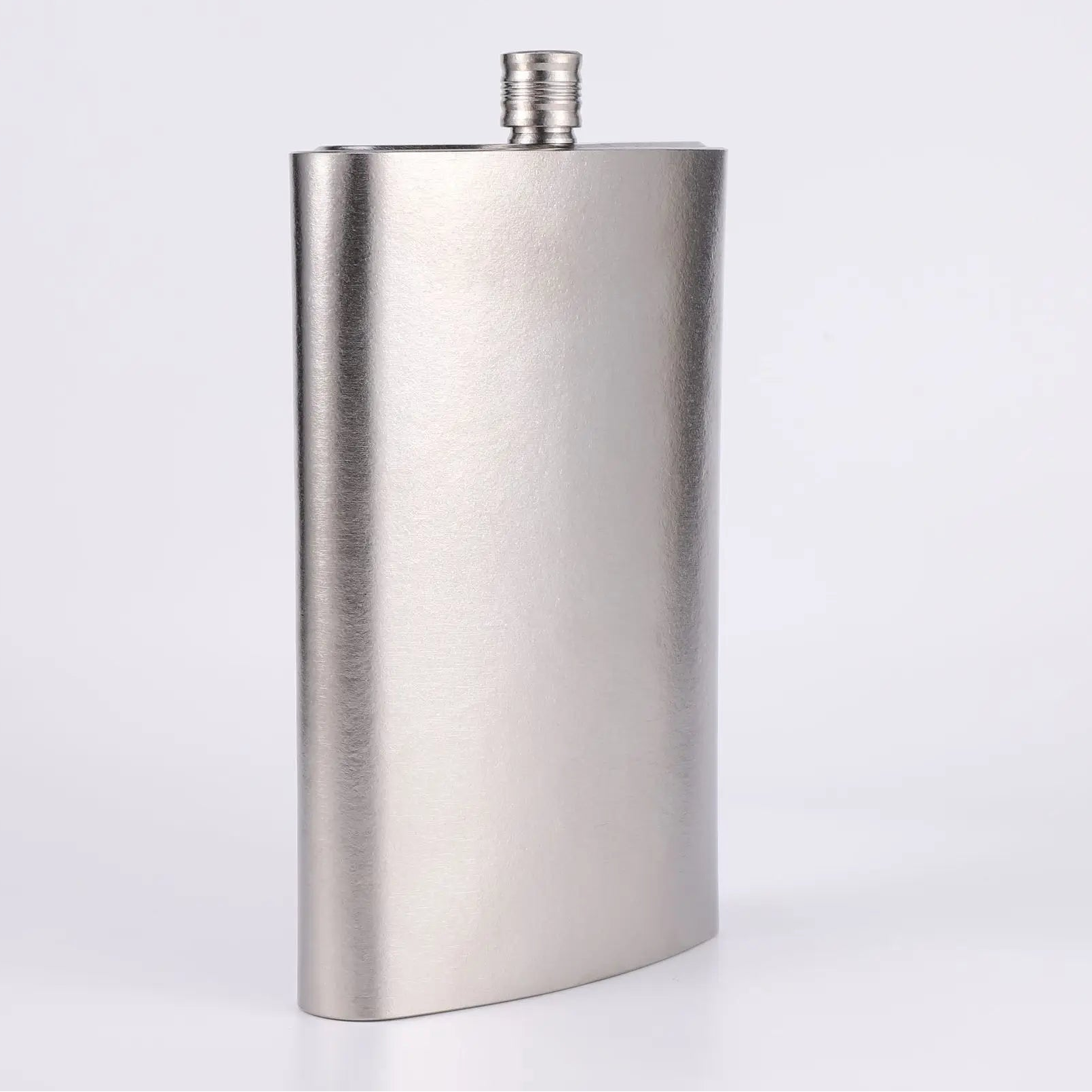 Medium titanium hip flask upright product display