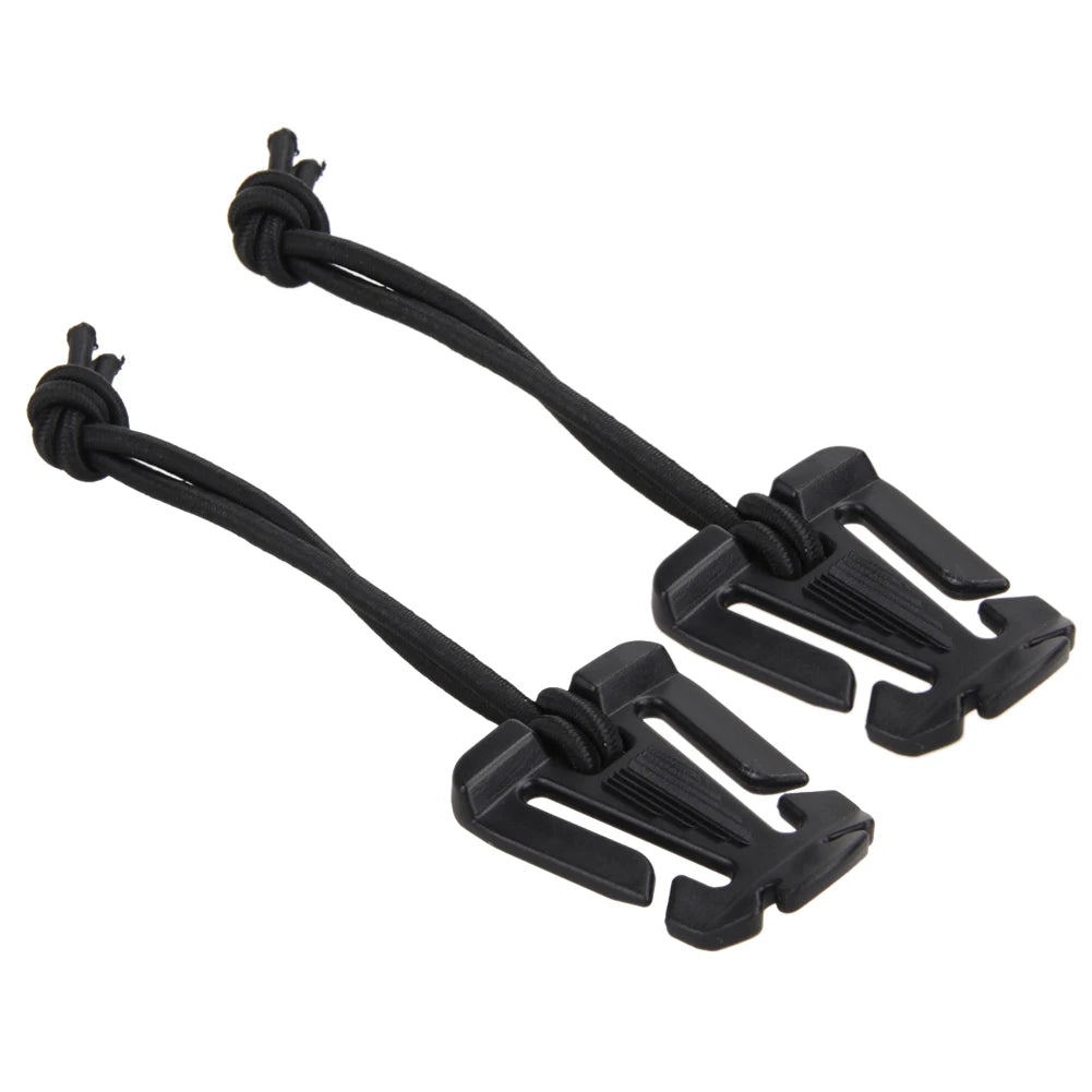 Black MOLLE carabiner clips for backpacks