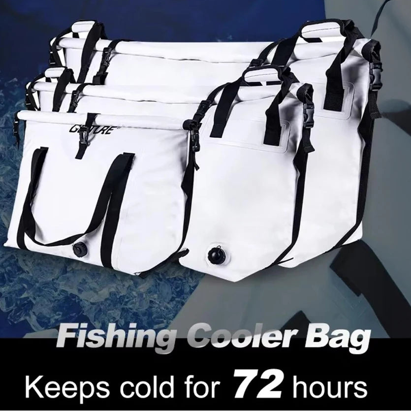 Offshore fishing cooler bag keeps fish cold 72 hours