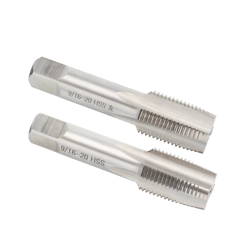 Left and right bicycle pedal thread taps shown as matching pair