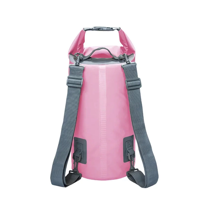 Pink waterproof roll top dry bag