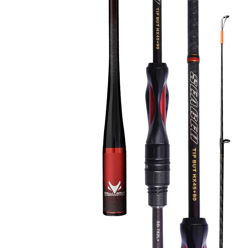 PURELURE SEABED carbon fishing rod with Fuji Alconite rings and Toray carbon blank for precise lure performance
