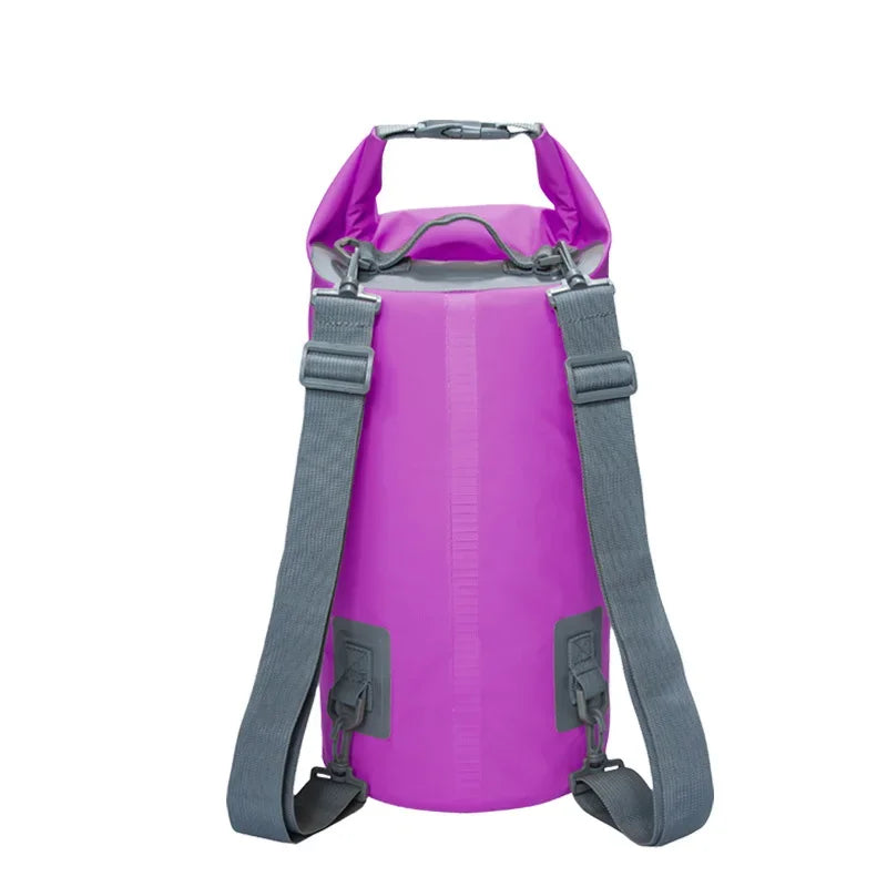 Purple waterproof dry bag backpack roll top