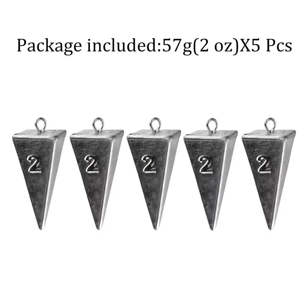 57 g 2 oz pyramid sinkers pack of five