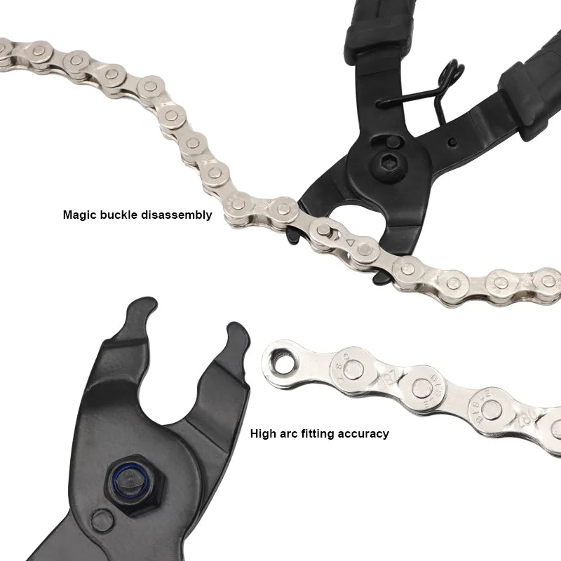 Quick link chain clamp tool opening bicycle chain master link