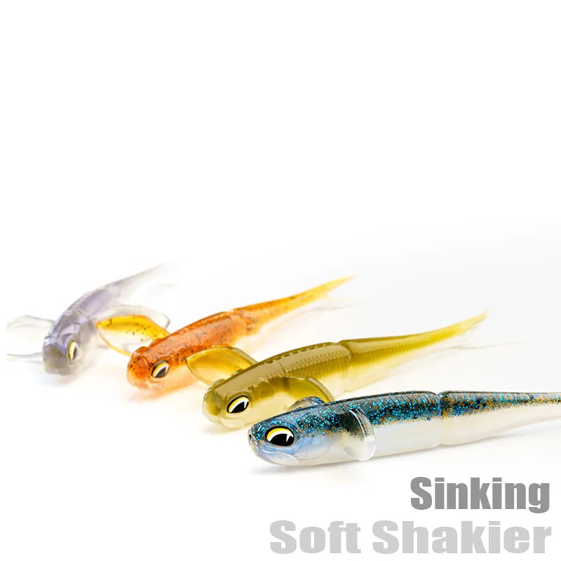 RAVENCRAFT Drunk Shad soft plastic fishing lures in assorted colours for freshwater and saltwater fishing