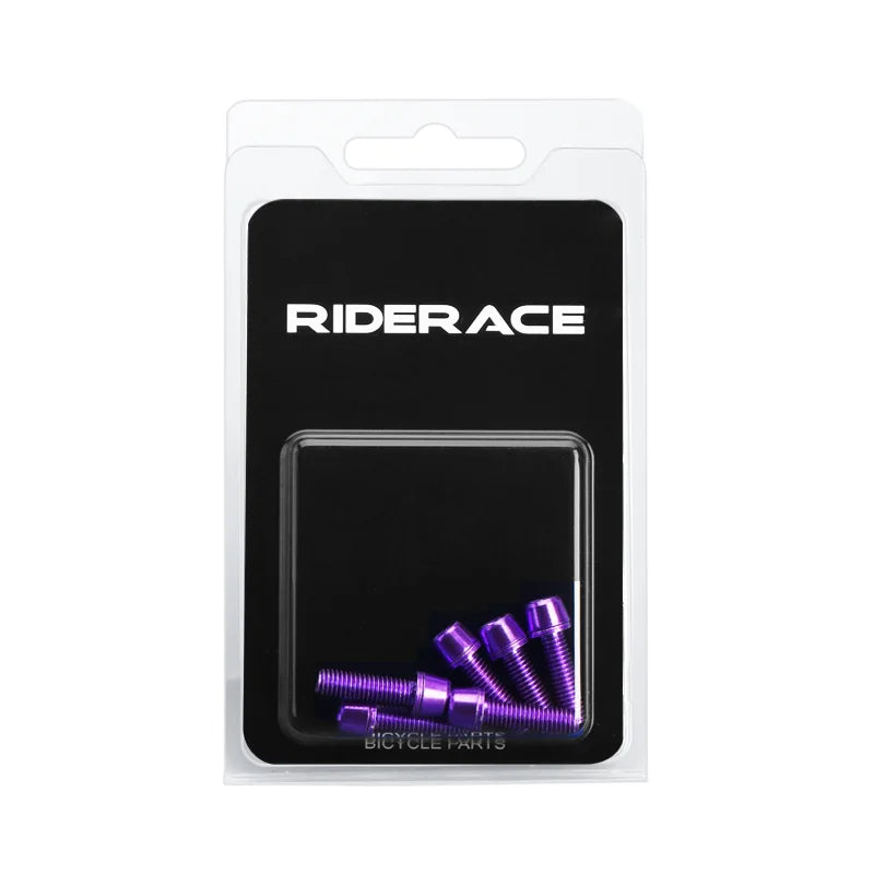 RIDER ACE handlebar stem bolts purple retail packaging
