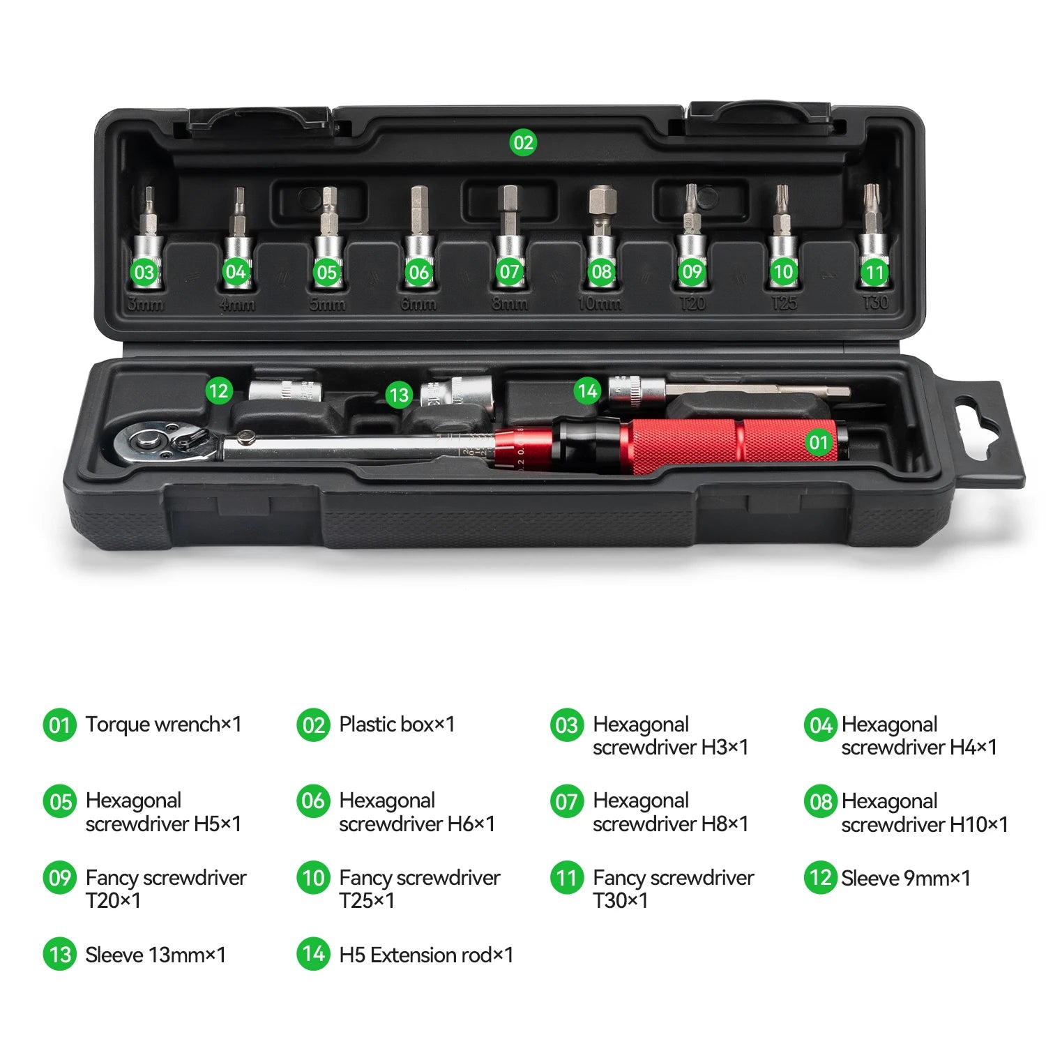 ROCKBROS adjustable torque wrench specifications and torque range comparison chart