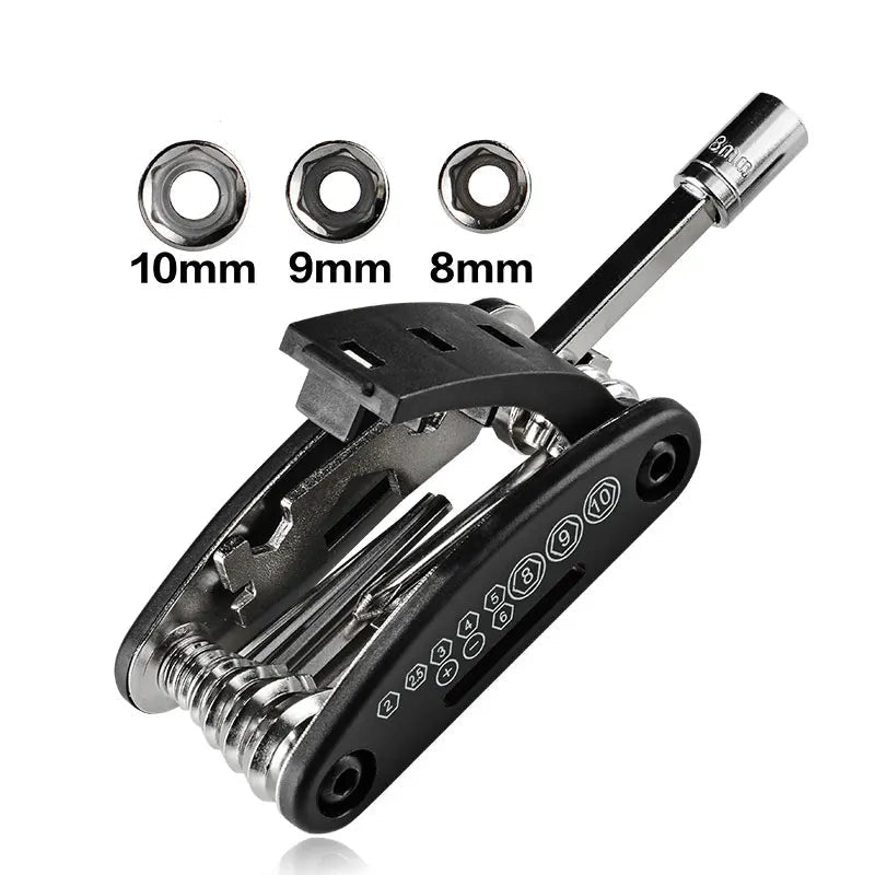ROCKBROS bicycle multi-tool showing 8mm 9mm and 10mm socket sizes